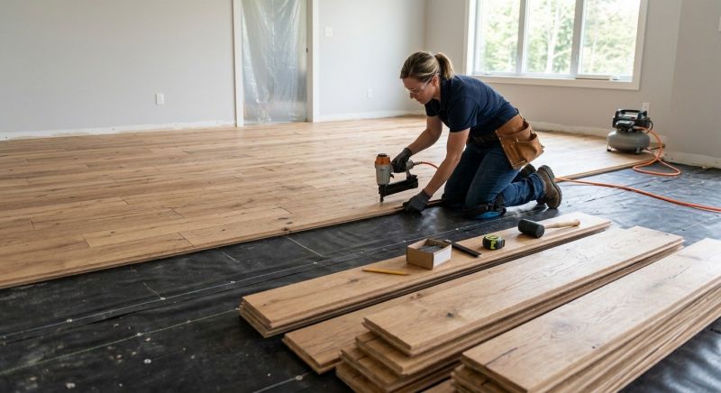 Wide Plank Floor Installation in Manassas, VA