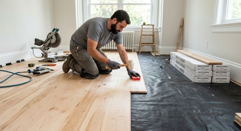Birch Floor Installation in San Antonio, TX