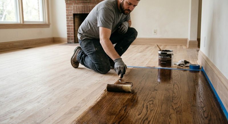 Oak Floor Staining in Overland Park, KS