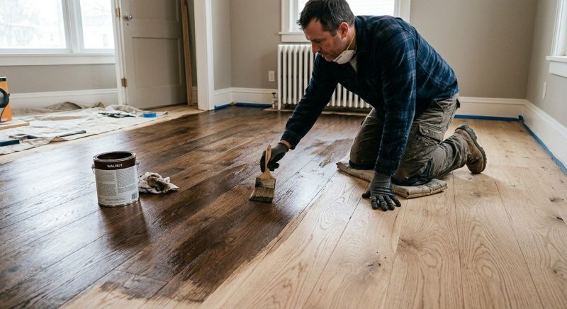 Oak Floor Staining in Kansas City, KS