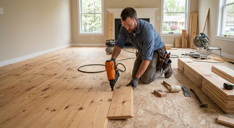 Pine Floor Installation in Austin, TX
