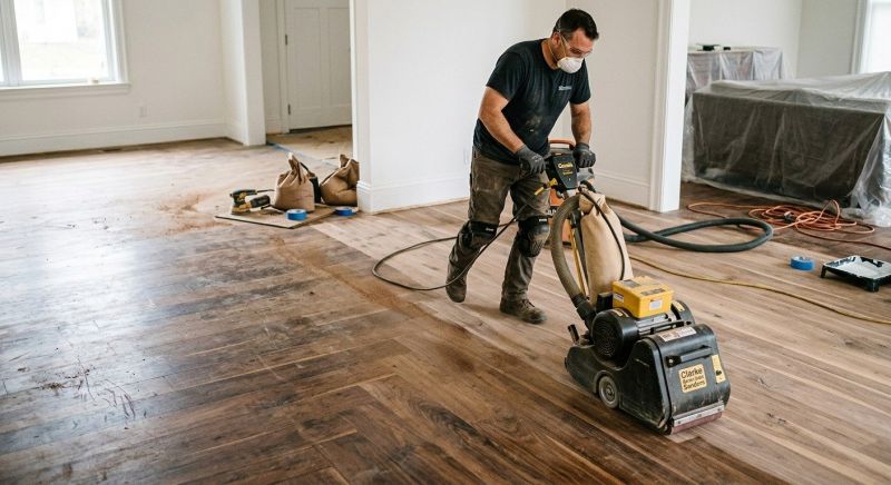 Walnut Floor Staining in Kansas City, KS