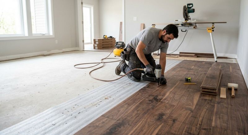 Walnut Flooring Installation in San Antonio, TX