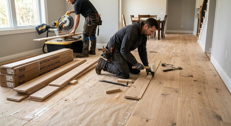 White Oak Floor Installation in Manassas, VA