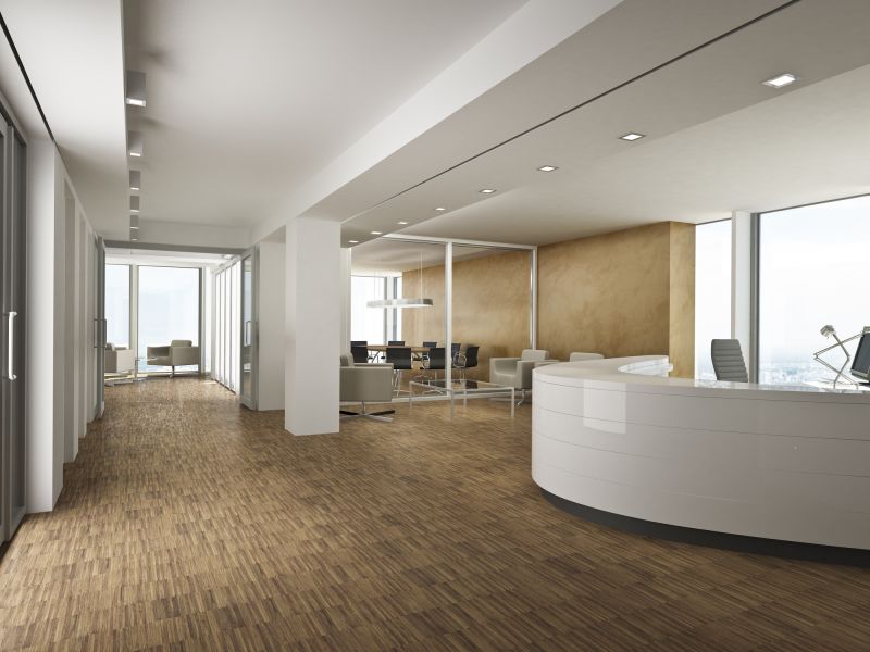 Home Office with Hardwood Flooring