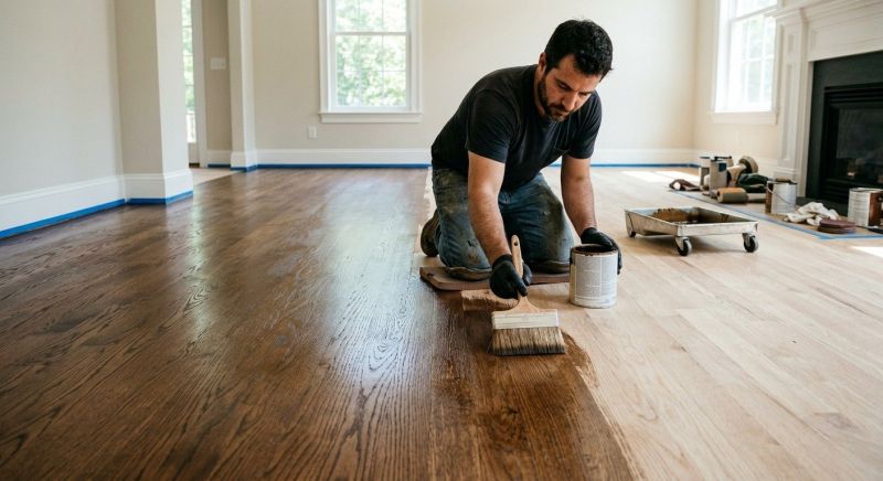 Wood Floor Staining in Alpharetta, GA