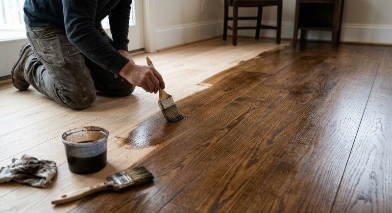 Wood Floor Staining in Olathe, KS